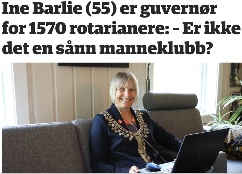 Guvernør Ine Barlie i stort avisintervju!