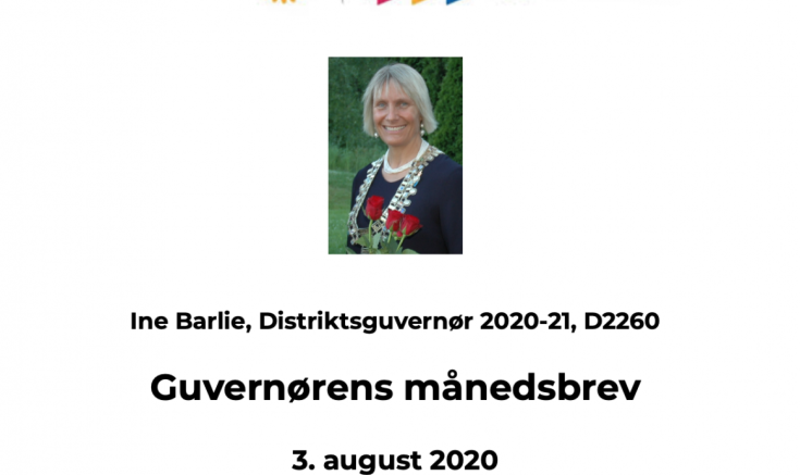 Guvernørens månedsbrev for august er publisert